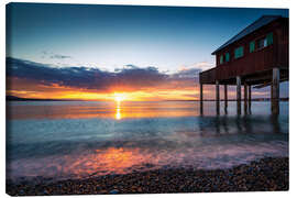 Lienzo Sunset on Lake Constance with house on the lake - Lucas Tiefenthaler