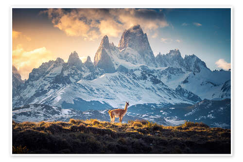 Poster Patagonia with Fitz Roy