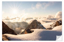 Wandsticker Sonnenuntergang auf der Valluga