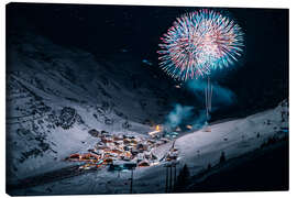 Canvas print Fireworks in the mountains - Lucas Tiefenthaler