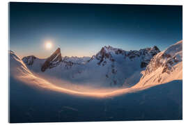 Acrylic print Full moon panorama in the Alps - Lucas Tiefenthaler