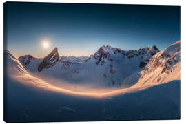 Lienzo Full moon panorama in the Alps - Lucas Tiefenthaler