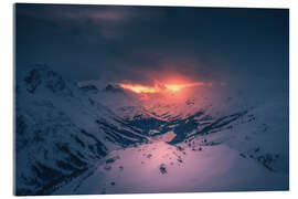 Acrylic print Sunset in the Alps in winter - Lucas Tiefenthaler