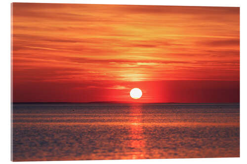 Stampa su vetro acrilico Sunset on Lake Constance