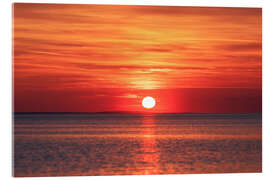 Stampa su vetro acrilico Sunset on Lake Constance