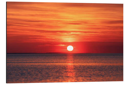 Alubild Sonnenuntergang am Bodensee