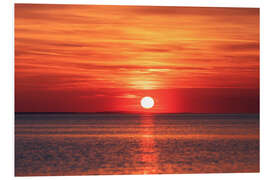 Hartschaumbild Sonnenuntergang am Bodensee