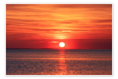 Poster Sunset on Lake Constance