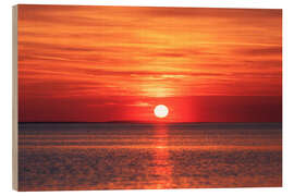 Holzbild Sonnenuntergang am Bodensee - Lucas Tiefenthaler