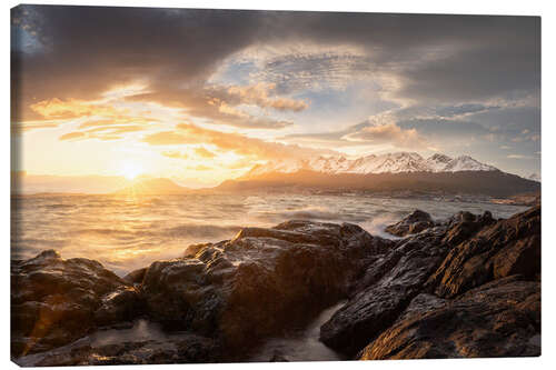Canvas print Sunset in Ushuaia, Argentina