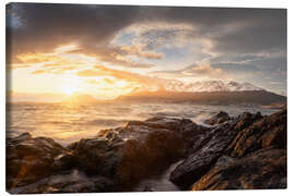 Canvas print Sunset in Ushuaia, Argentina - Lucas Tiefenthaler