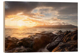 Cuadro de madera Sunset in Ushuaia, Argentina - Lucas Tiefenthaler