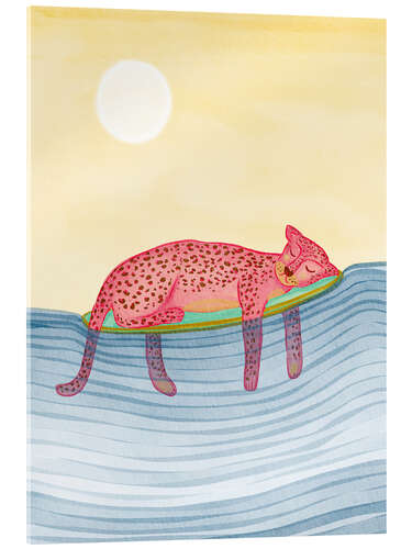 Akrylbilde Leopard surfer