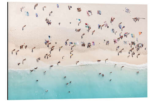 Cuadro de aluminio People at the beach in summer, Greece