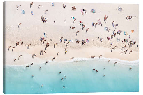 Canvas print People at the beach in summer, Greece