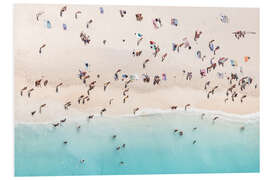 Foam board print People at the beach in summer, Greece - Matteo Colombo