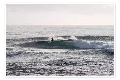 Poster Surfer riding a wave, Gold Coast, Australia