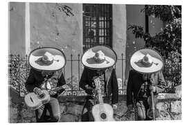 Acrylic print Three mexican mariachi, Mexico - Matteo Colombo