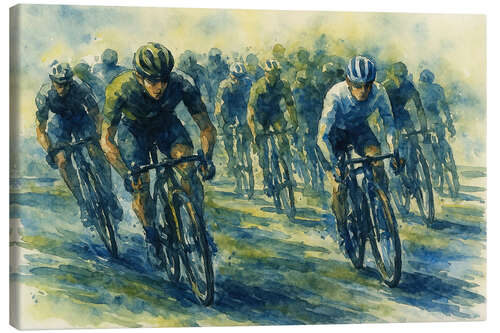 Lienzo The leading group from the peloton