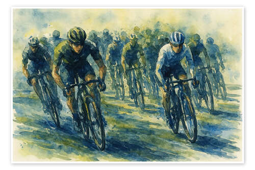 Poster The leading group from the peloton