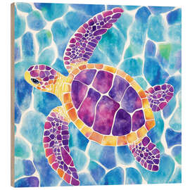 Wood print Turtle