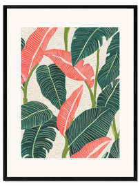 Stampa artistica con cornice Тropical Leaves
