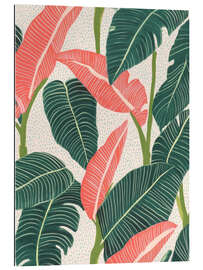 Tableau en plexi-alu Тropical Leaves