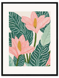 Gerahmter Kunstdruck Pastellflora