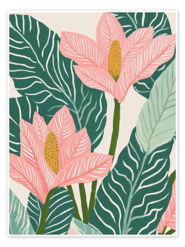 Poster Pastellflora