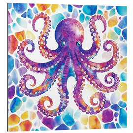 Aluminium print Octopus