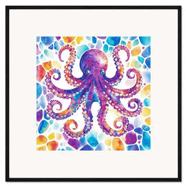 Gerahmter Kunstdruck Oktopus