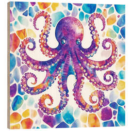 Tableau en bois Octopus