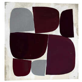 Acrylic print Burgundy pebbles - Marco Marella