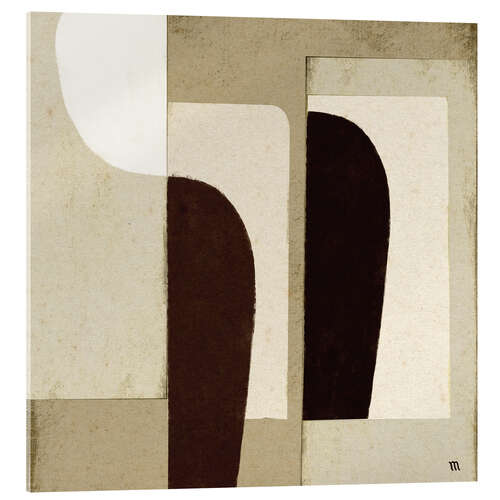 Cuadro de metacrilato Abstract collage in neutral colours I
