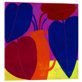 Acrylic print Colourful house plant in hot pink room - Marco Marella