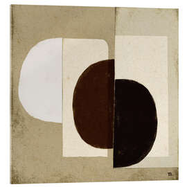 Acrylglasbild Abstrakte Collage in neutralen Farben II - Marco Marella