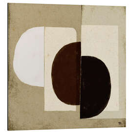 Alubild Abstrakte Collage in neutralen Farben II - Marco Marella