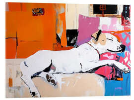 Tableau en verre acrylique Siesta Sleeping Dog - Anastasia Mamoshina