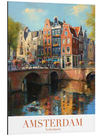 Aluminium print Amsterdam Travel Art