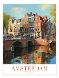 Poster Amsterdam Travel Art - TAlex