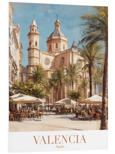 Foam board print Valencia Travel Art