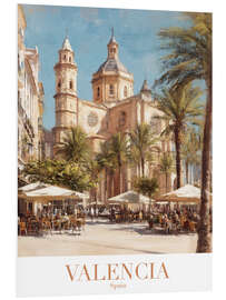 Foam board print Valencia Travel Art