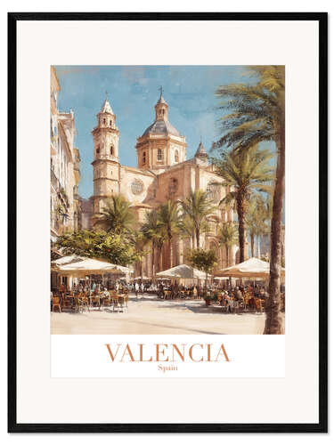 Stampa artistica con cornice Valencia Travel Art
