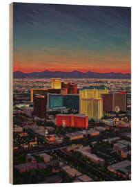 Holzbild Farbenfrohes Las Vegas - Felipe Hora