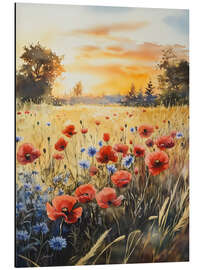 Tableau en aluminium Poppy Field