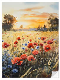 Adesivo murale Poppy Field