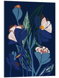 Obraz na szkle akrylowym Modern Flowers paper cut still life - Annick