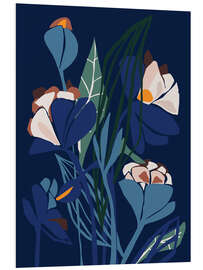 Hartschaumbild Moderne Blumen in Papierschnitt