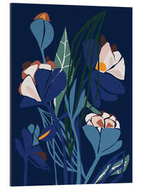 Gallery Print Moderne Blumen in Papierschnitt