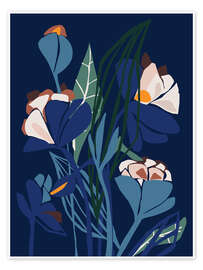 Stampa Modern Flowers paper cut still life - Annick